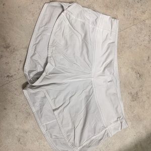 White Lululemon speed up shorts